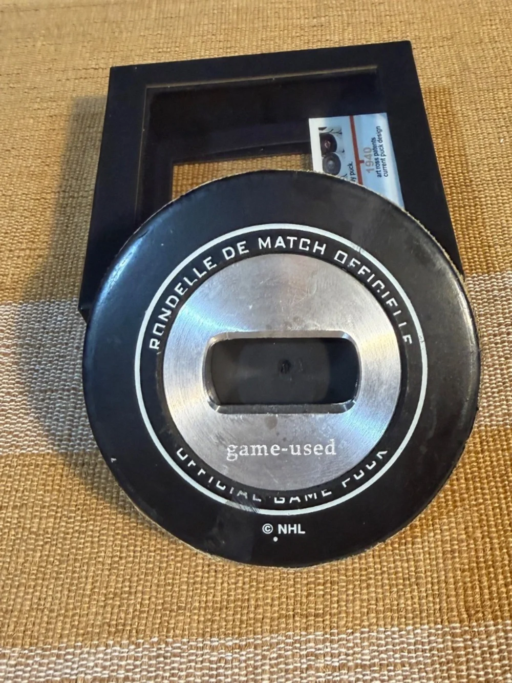 NHL Game-Used Puck Opener Red Wings Vs. New York Rangers 2018
